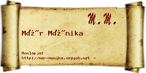 Már Mónika névjegykártya
